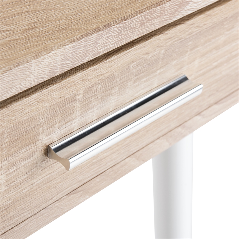 Safavieh Jorja 1 Drawer 1 Shelf Wood and Metal Desk in Natural / White