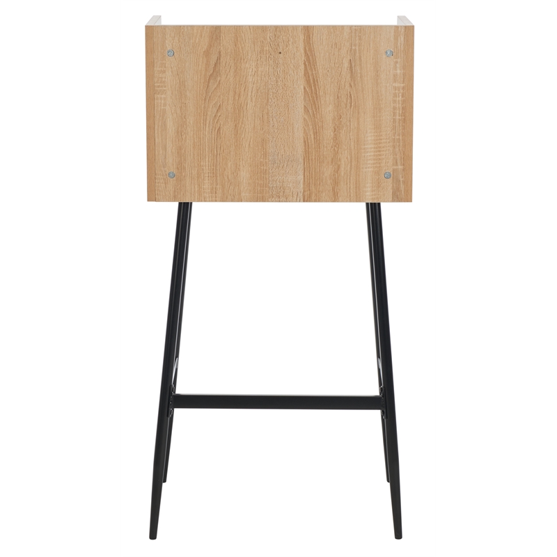 Safavieh Xander Modern Wood and Metal Secretary Desk in Natural / Black