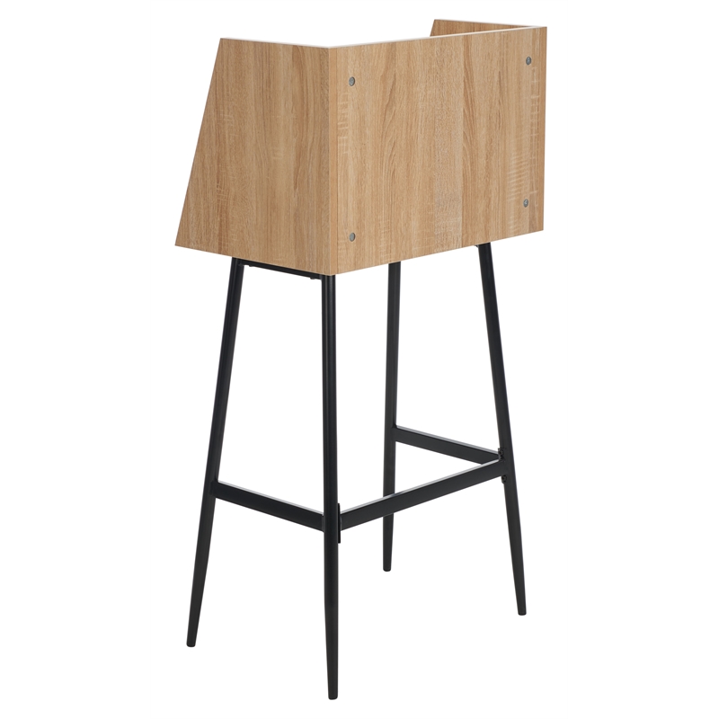 Safavieh Xander Modern Wood and Metal Secretary Desk in Natural / Black
