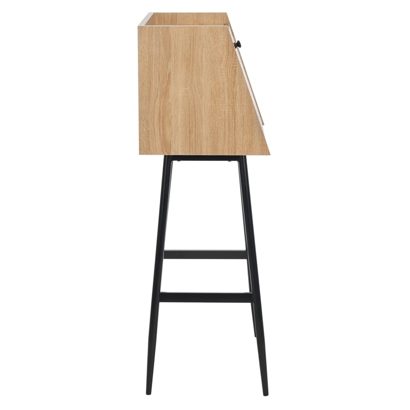 Safavieh Xander Modern Wood and Metal Secretary Desk in Natural / Black
