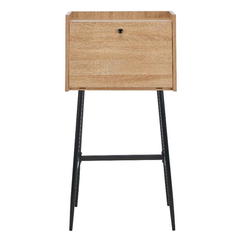 Safavieh Xander Modern Wood and Metal Secretary Desk in Natural / Black