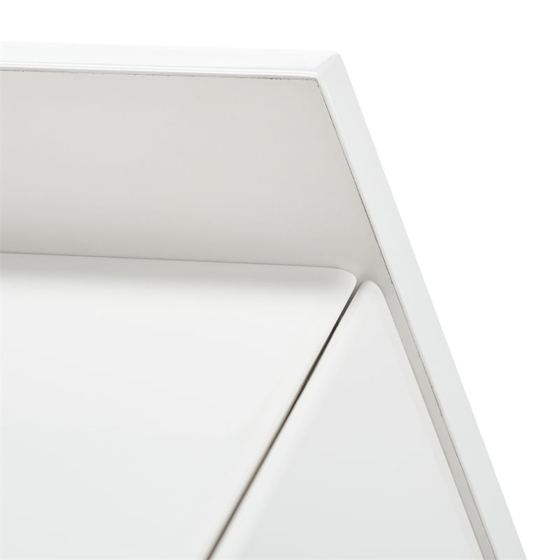 Safavieh Xander Modern Wood and Metal Secretary Desk in White / White