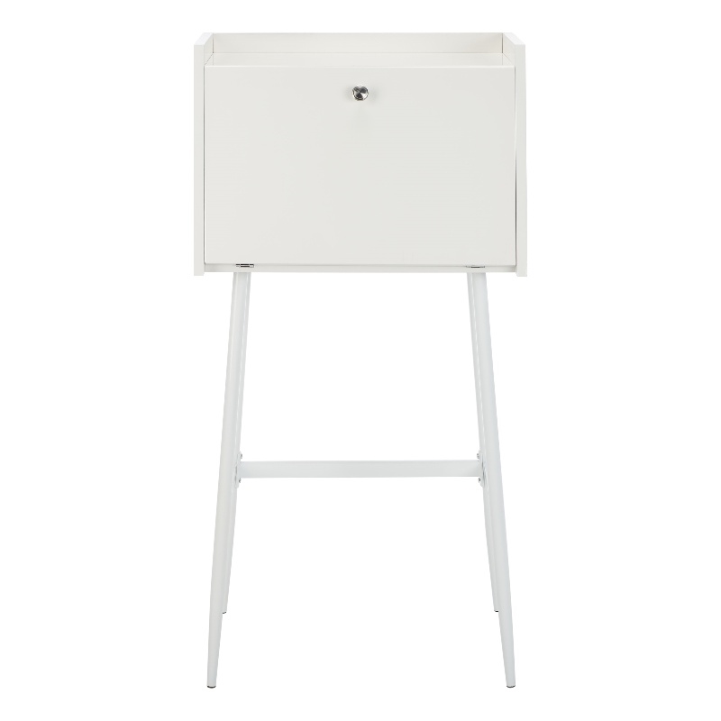 Safavieh Xander Modern Wood and Metal Secretary Desk in White / White