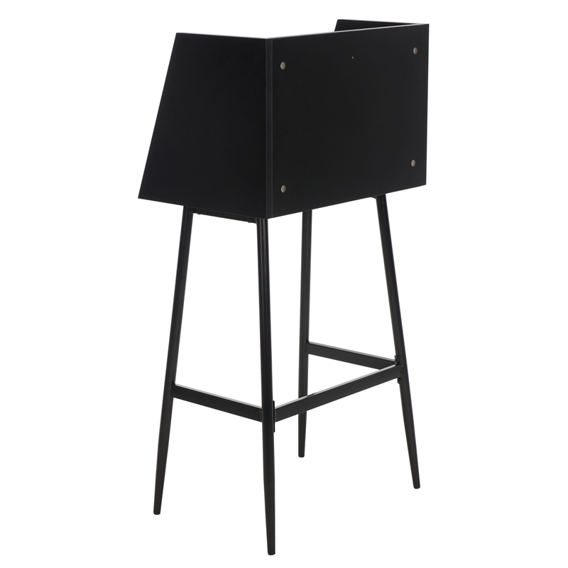 Safavieh Xander Modern Wood and Metal Secretary Desk in Black