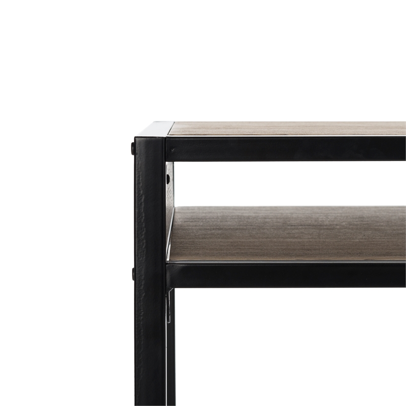 Safavieh Alan 1 Drawer 1 Shelf Wood and Metal Desk  in Brown / Black