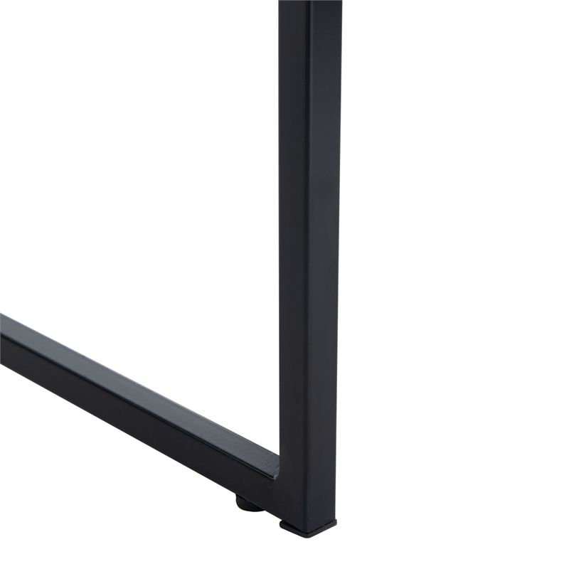 Safavieh Xyla 3 Shelf Glass Top and Metal Desk in White / Black