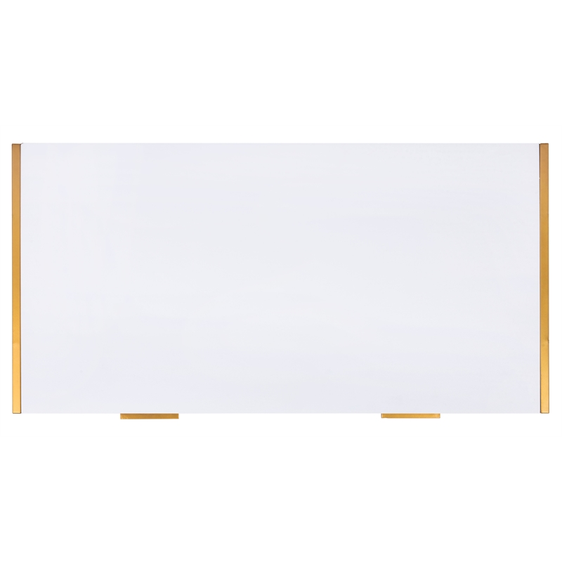 Safavieh Elodie 1 Drawer Wood and Metal Desk in White / Gold
