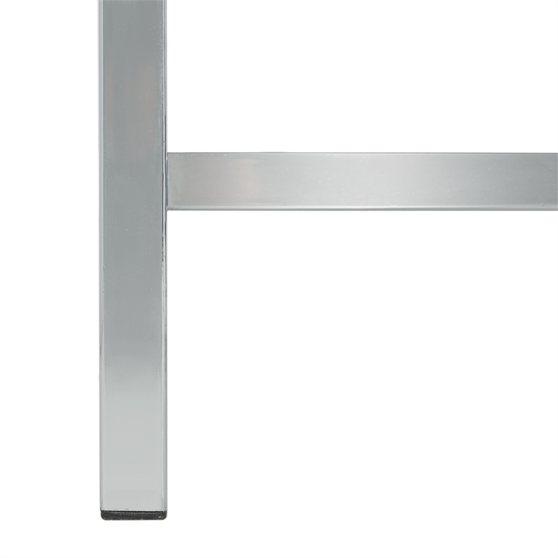 Safavieh Hayden 3 Shelf Wood and Metal Standing Desk in White / Chrome