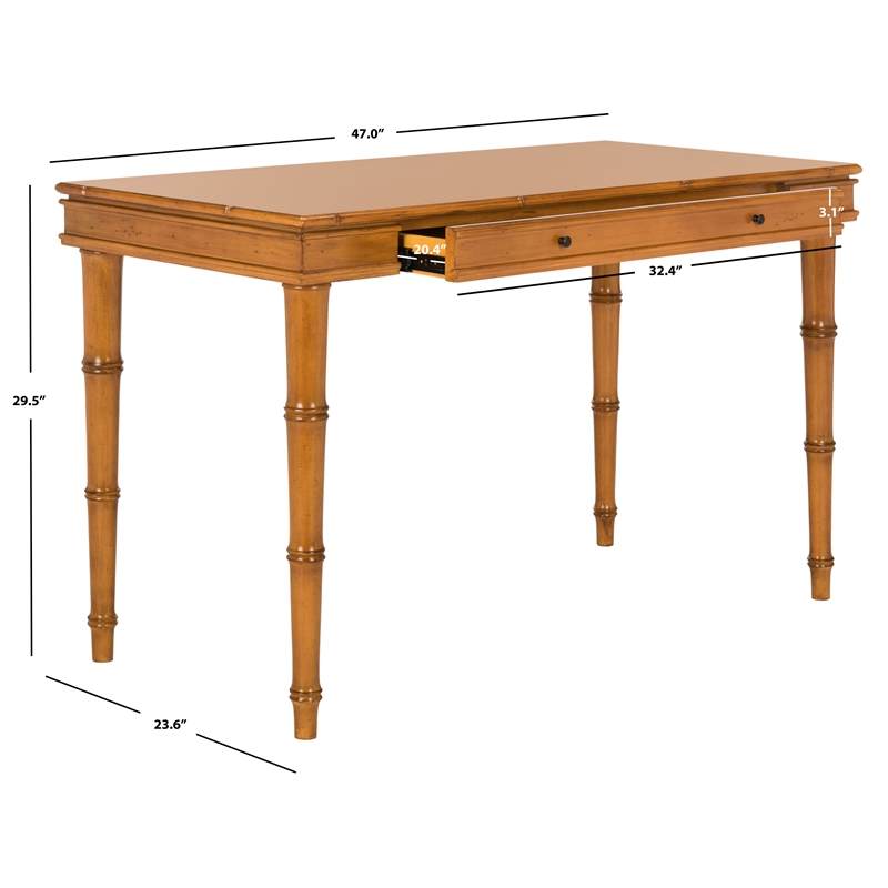 Safavieh Noely Wood Writing Desk in Brown