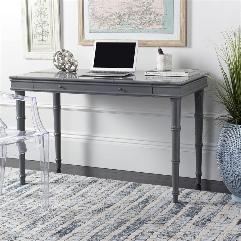 Safavieh Noely Wood Writing Desk in Gray
