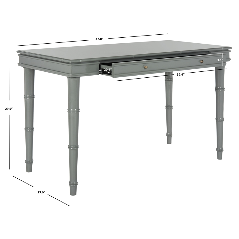 Safavieh Noely Wood Writing Desk in Gray
