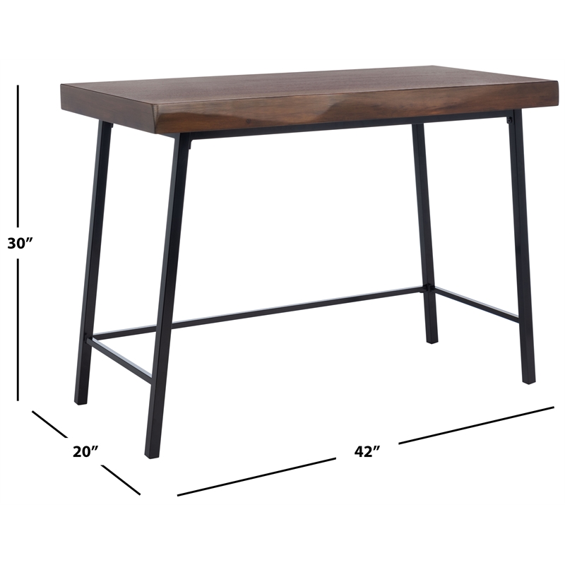 Safavieh Bernhart Wood Desk in Walnut / Black