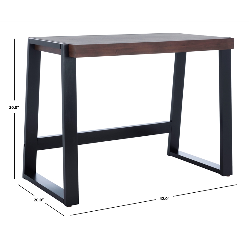 Safavieh Dennings Wood Desk in Walnut / Black