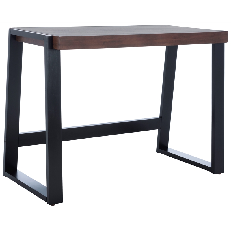 Safavieh Dennings Wood Desk in Walnut / Black