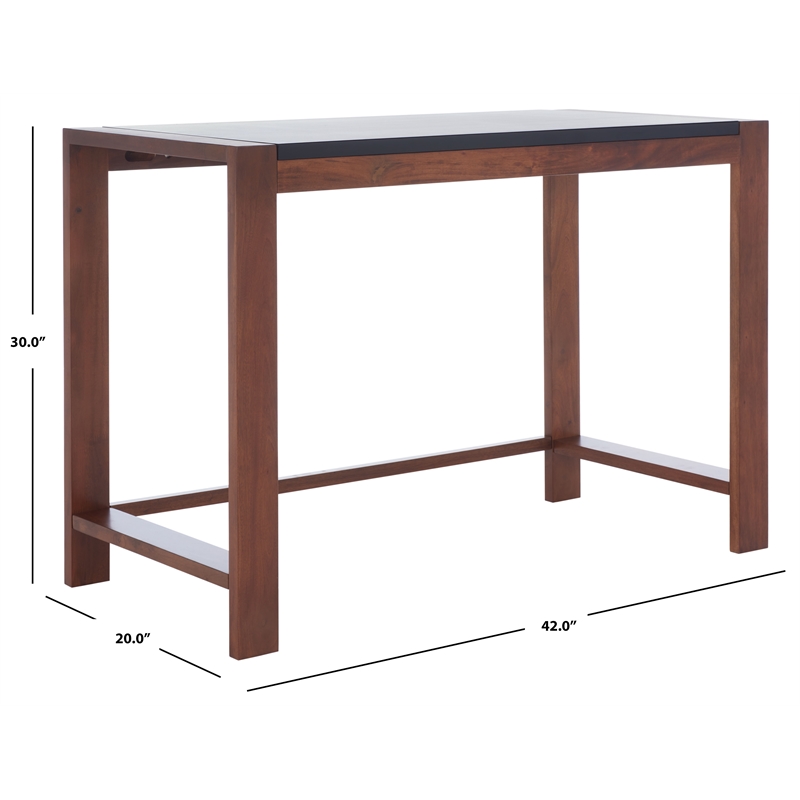 Safavieh Halleck Wood Desk in Black / Brown