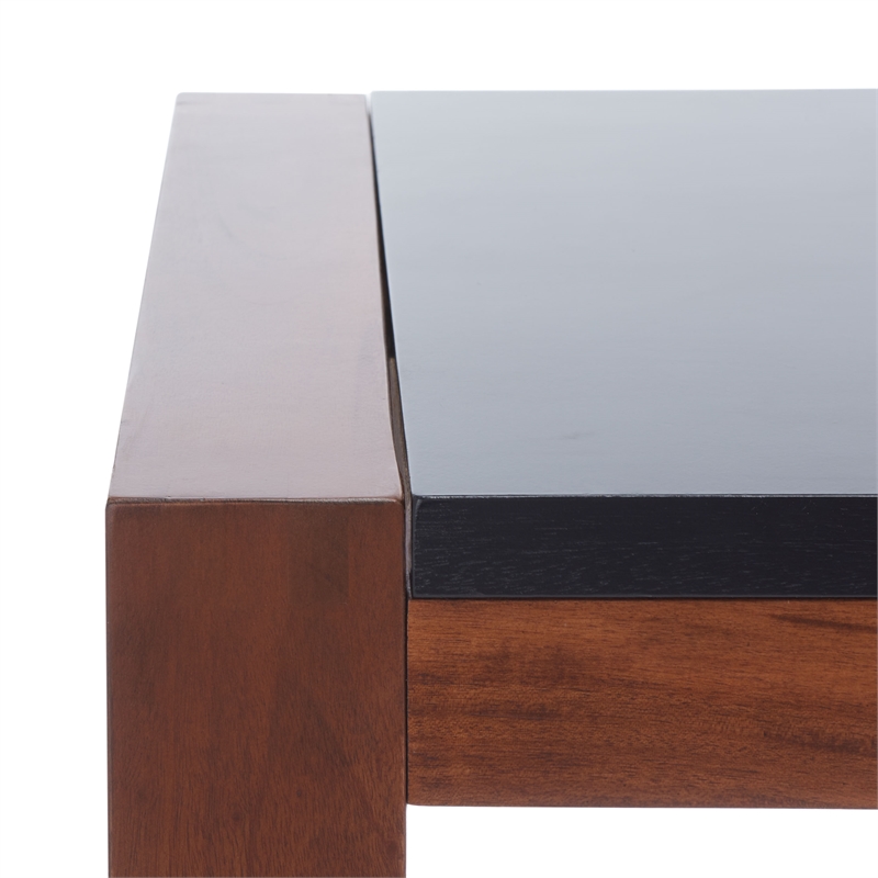 Safavieh Halleck Wood Desk in Black / Brown