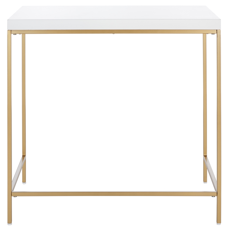 Safavieh Cass Wood Desk  in White / Gold