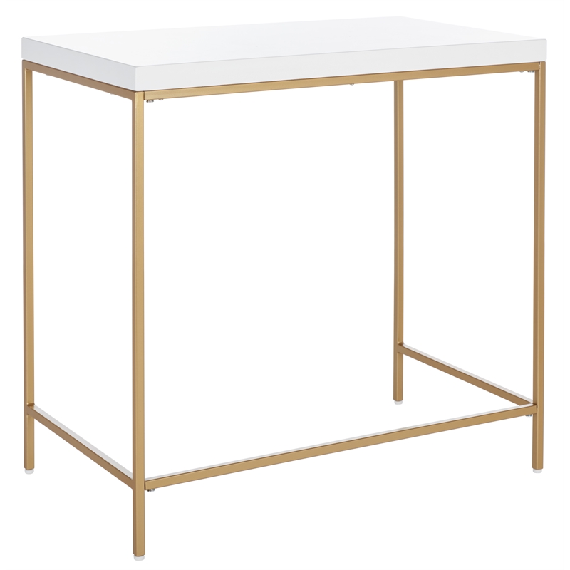 Safavieh Cass Wood Desk  in White / Gold