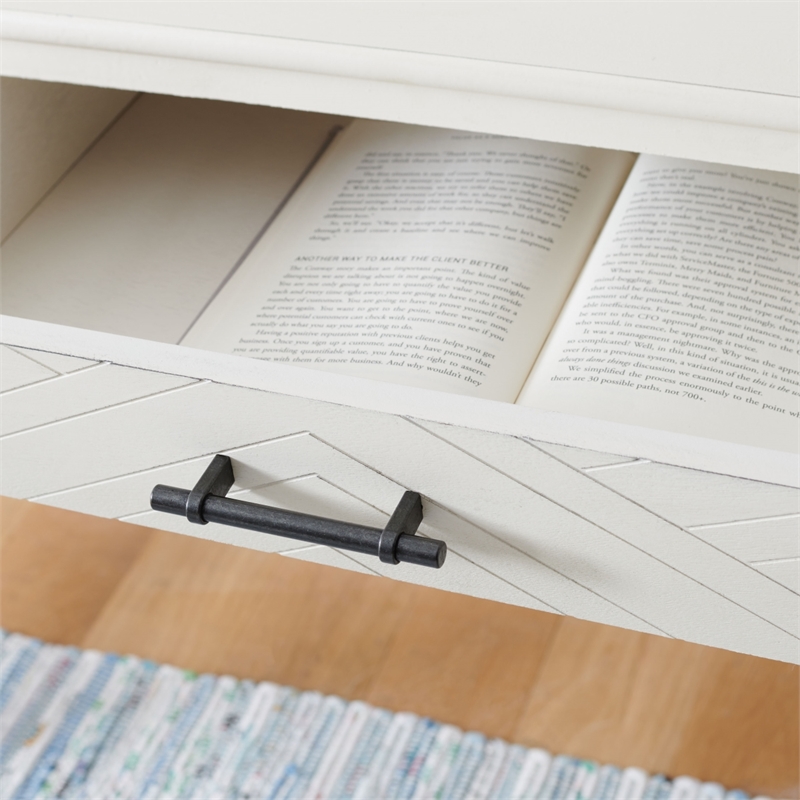 Safavieh Mckinlee 2 Drawer Wood Desk  in White