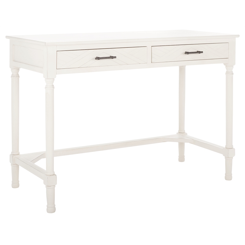 Safavieh Mckinlee 2 Drawer Wood Desk  in White
