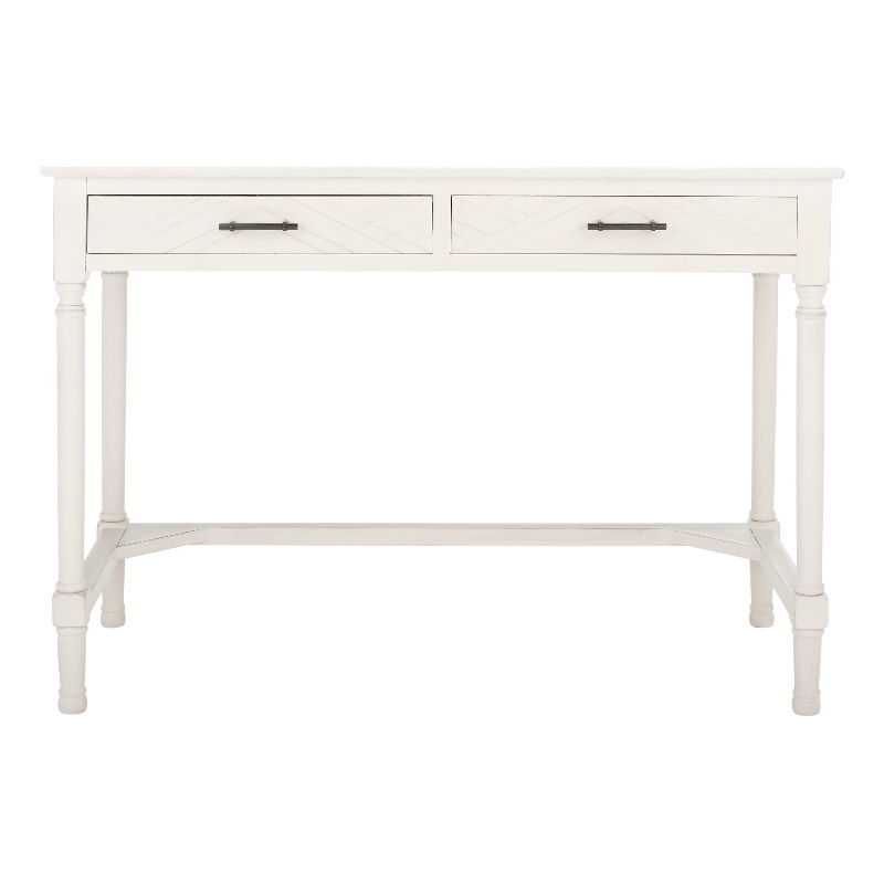 Safavieh Mckinlee 2 Drawer Wood Desk  in White