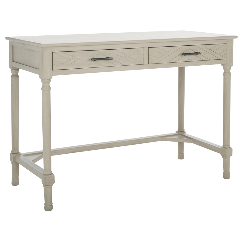 Safavieh Mckinlee 2 Drawer Wood Desk in Taupe