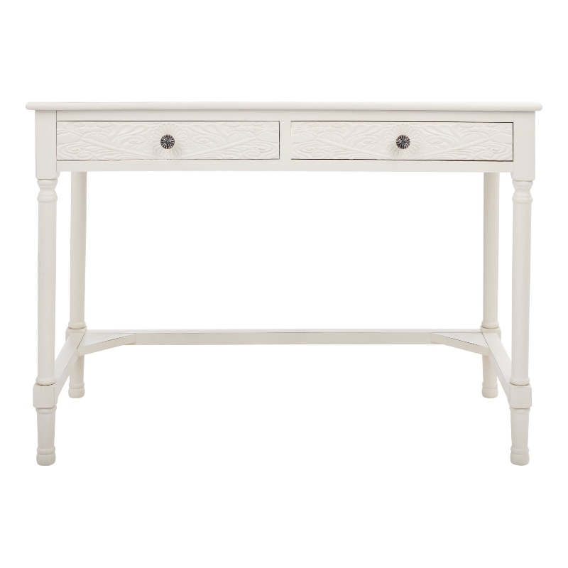 Safavieh Ryleigh 2 Drawer Wood Desk in White