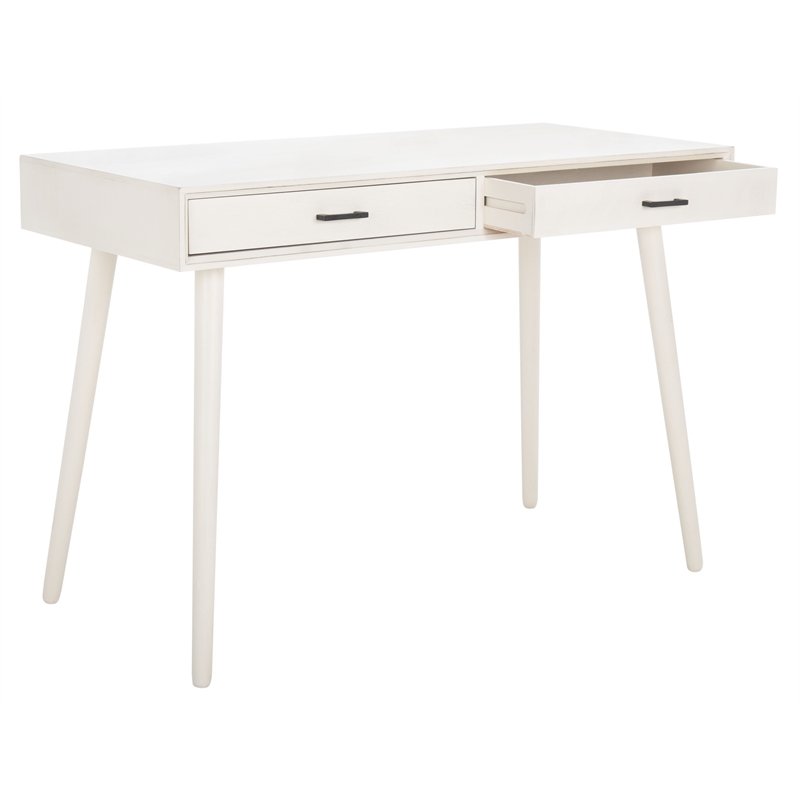 Safavieh O'Dwyer 2 Drawer Wood Desk in White