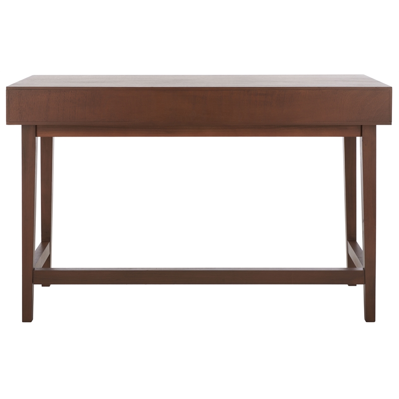 Safavieh Hawthorn 3 Drawer Wood Desk in Brown