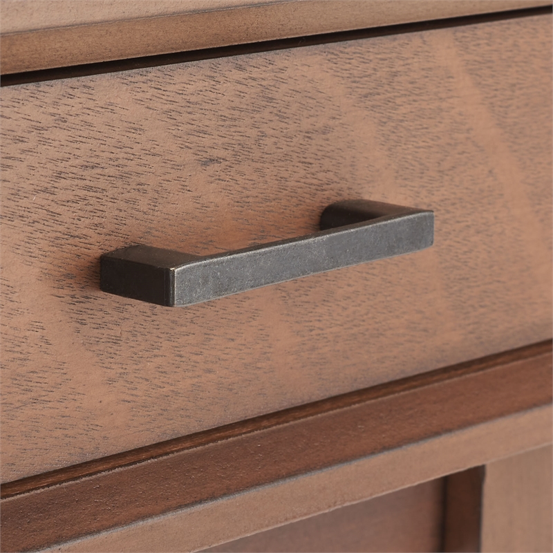 Safavieh Hawthorn 3 Drawer Wood Desk in Brown