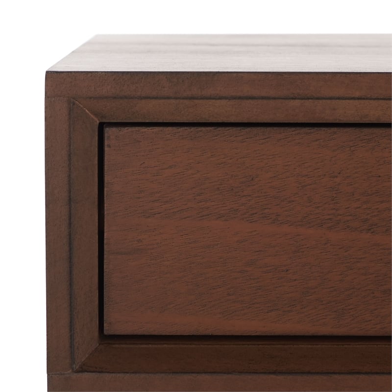 Safavieh Hawthorn 3 Drawer Wood Desk in Brown