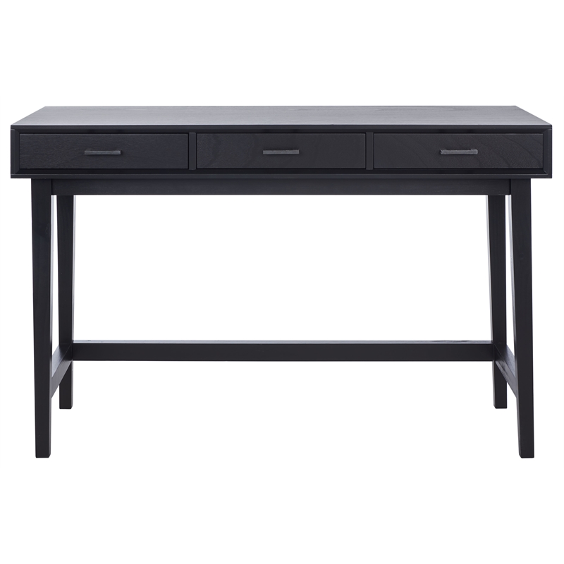 Safavieh Hawthorn 3 Drawer Wood Desk in Black