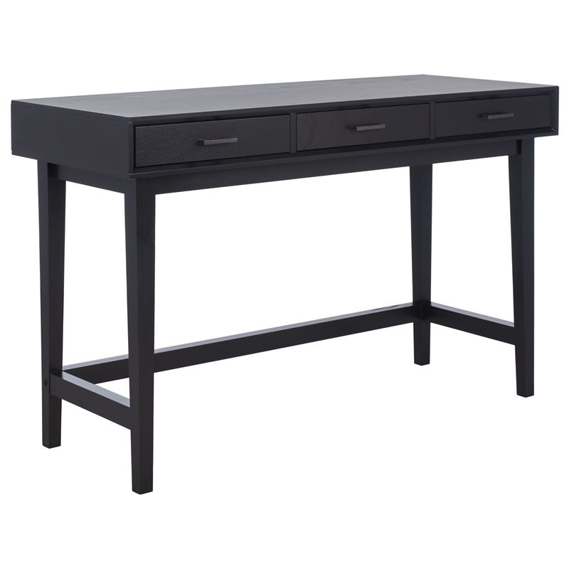 Safavieh Hawthorn 3 Drawer Wood Desk in Black
