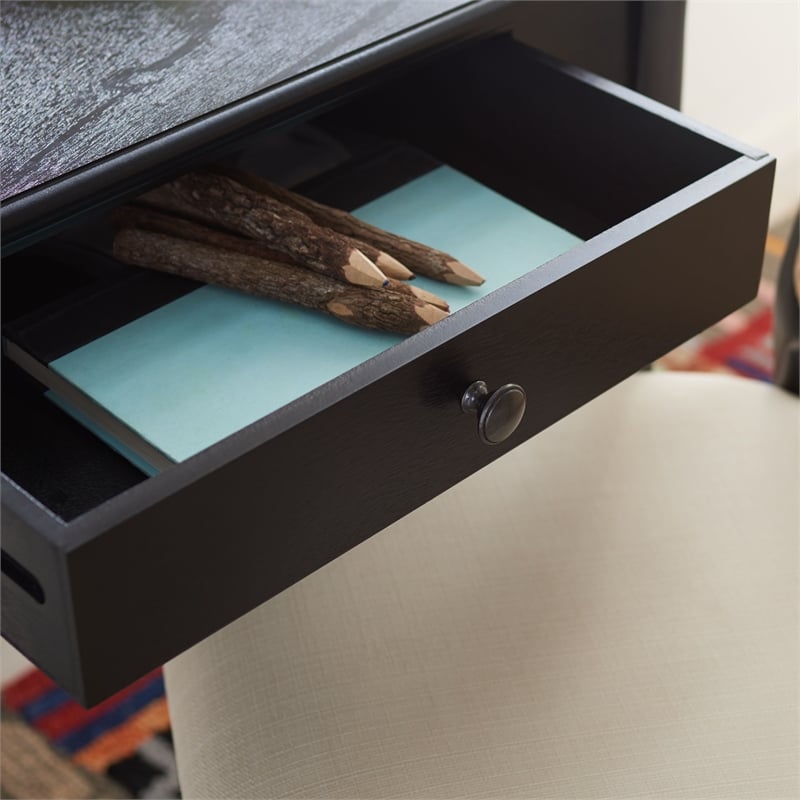 Safavieh Arina 1 Drawer Wood Desk  in Black