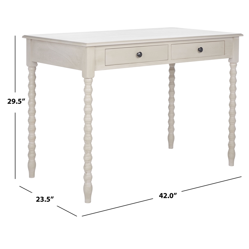 Safavieh O' Mara 2 Drawer Wood Desk  in Taupe