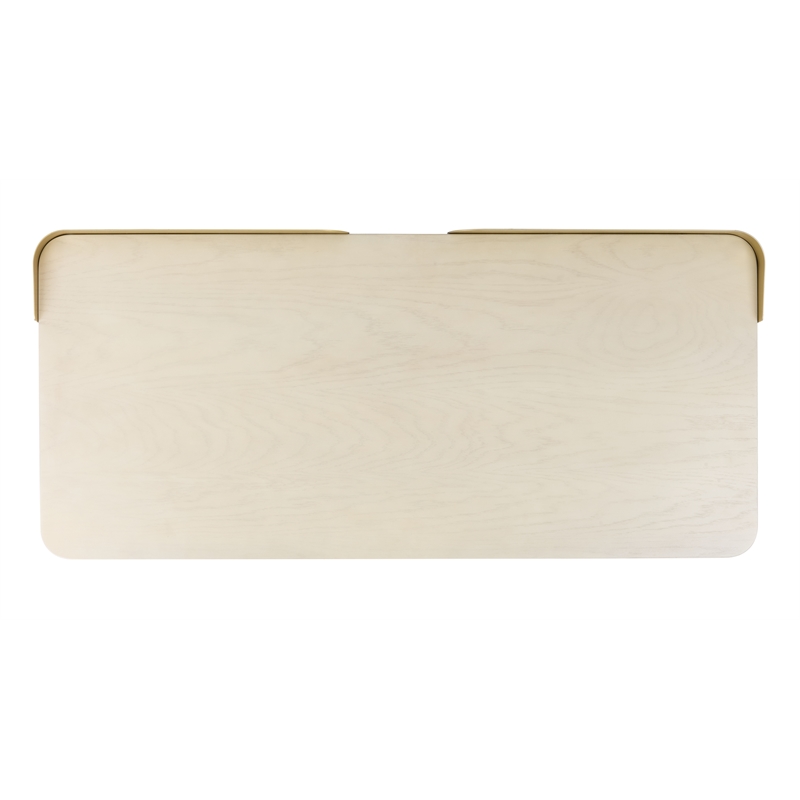 Safavieh Parker Wood 1 Drawer Desk in White / Gold