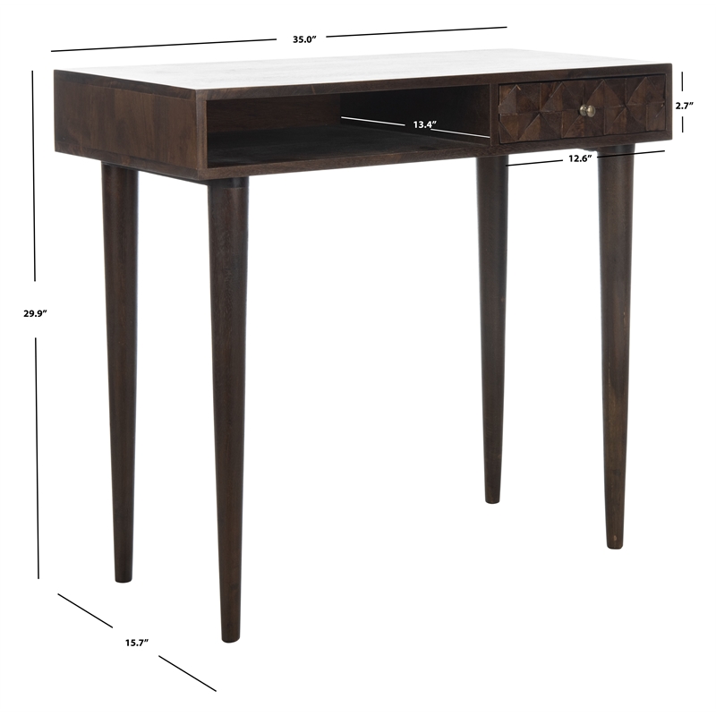 Safavieh Zinnia Wood Desk in Walnut