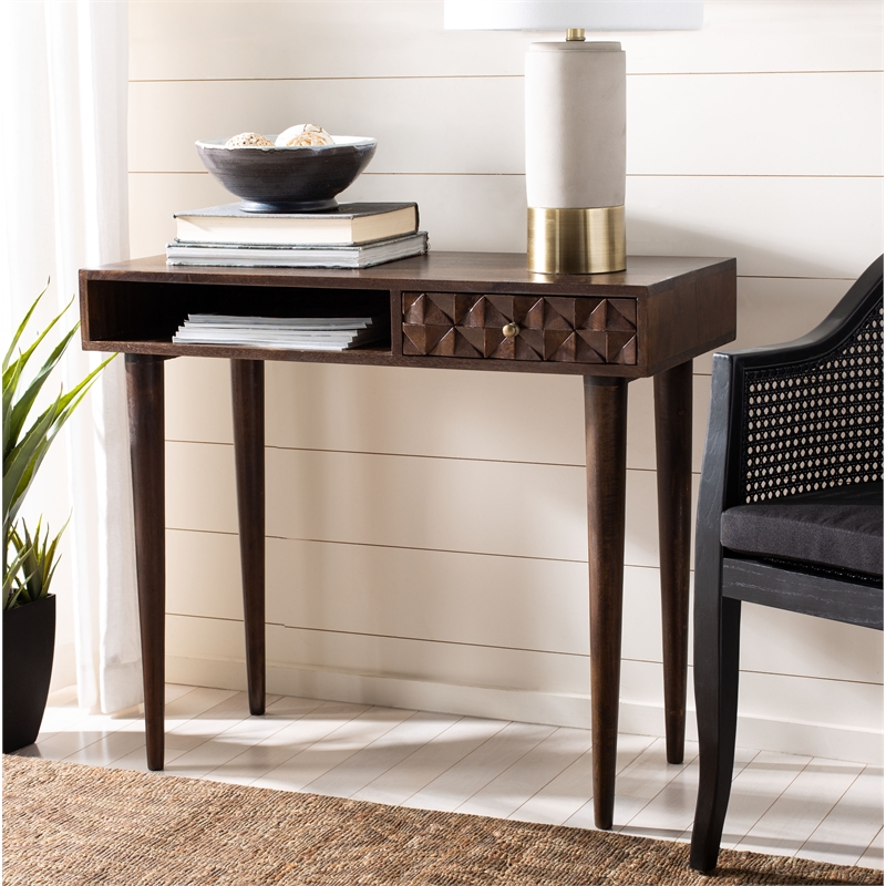 Safavieh Zinnia Wood Desk in Walnut