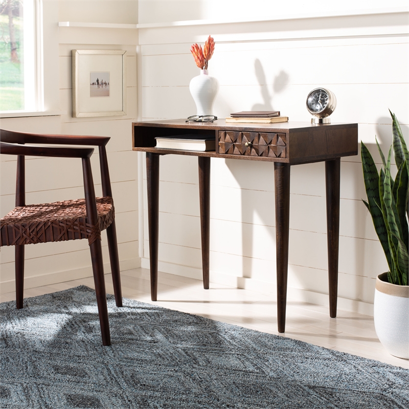 Safavieh Zinnia Wood Desk in Walnut