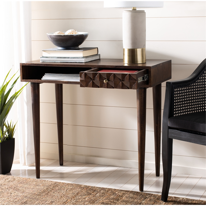 Safavieh Zinnia Wood Desk in Walnut
