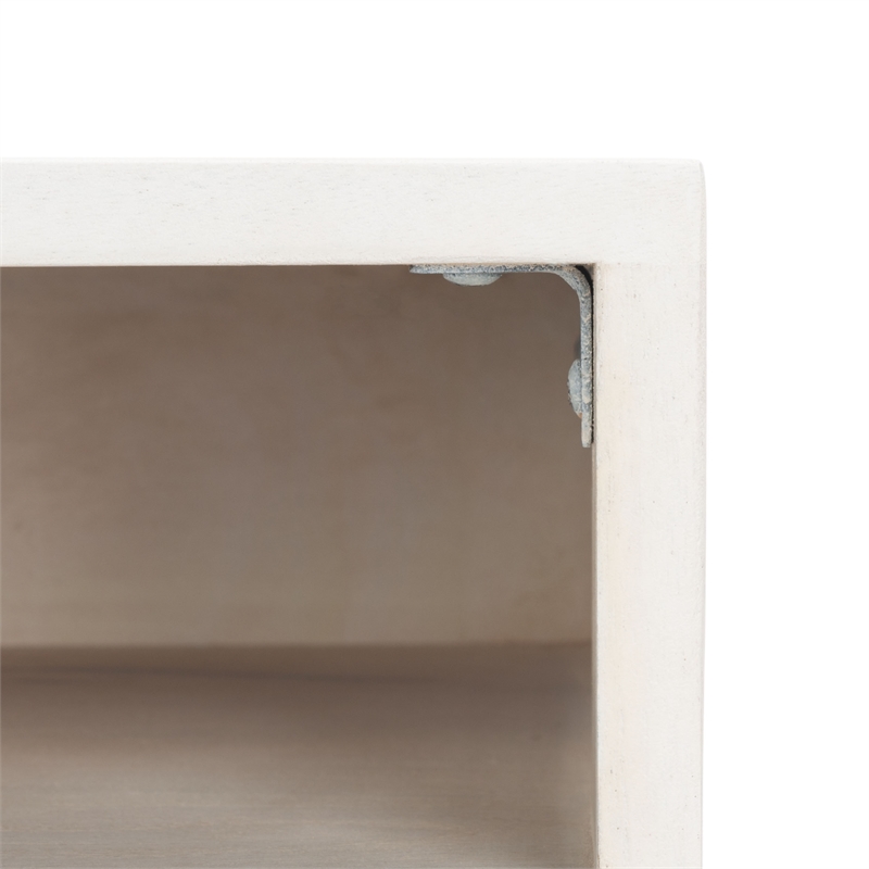Safavieh Marigold Wood Desk  in White / Silver