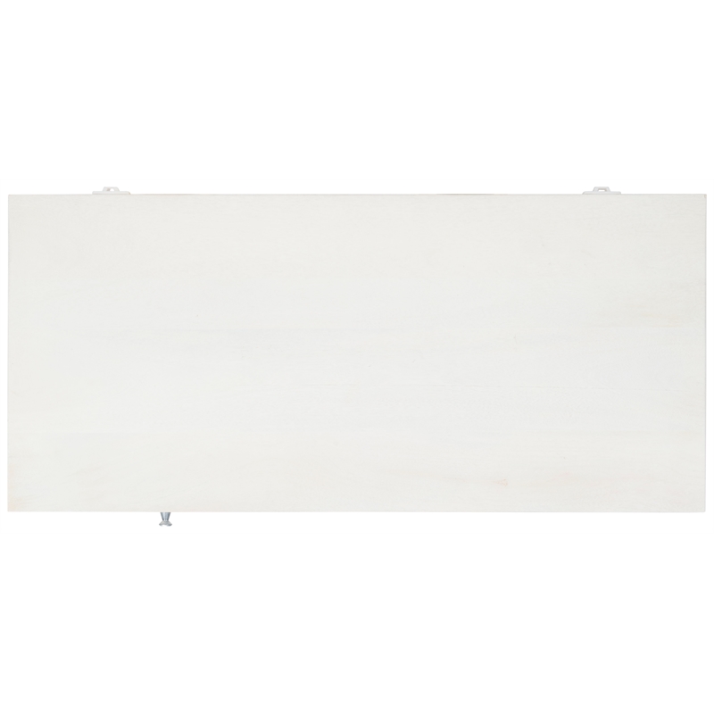 Safavieh Marigold Wood Desk  in White / Silver