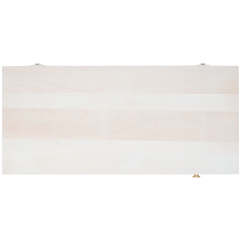 Safavieh Raveena Wood and Metal Desk in White  / Brass