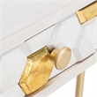 Safavieh Raveena Wood and Metal Desk in White  / Brass