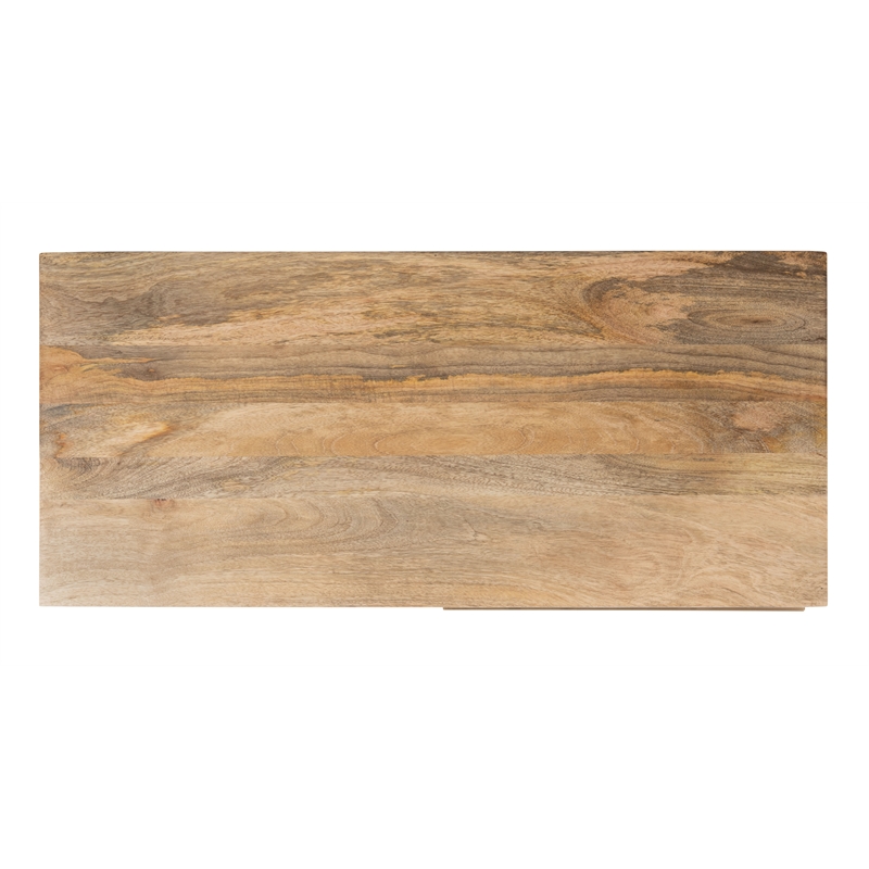 Safavieh Leni Wood Desk in Natural / Brass