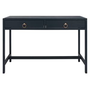 Safavieh Esther 2 Drawer Iron and Wood Desk in Navy