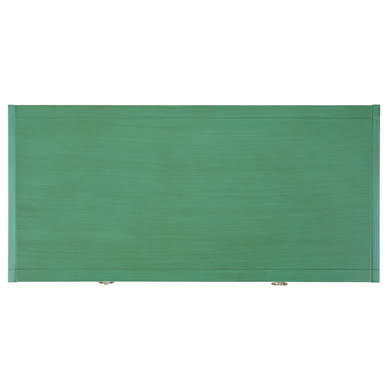 Safavieh Esther 2 Drawer Iron and Wood Desk  in Turquoise
