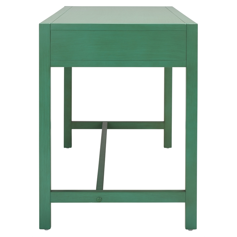 Safavieh Esther 2 Drawer Iron and Wood Desk  in Turquoise