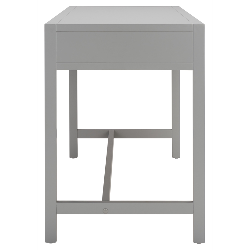 Safavieh Esther 2 Drawer Iron and Wood Desk in Gray