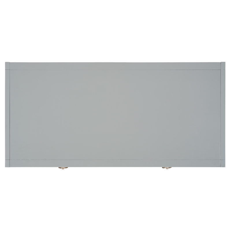 Safavieh Esther 2 Drawer Iron and Wood Desk in Gray